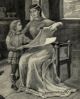Queen Osburga reads to her son Alfred the Great
